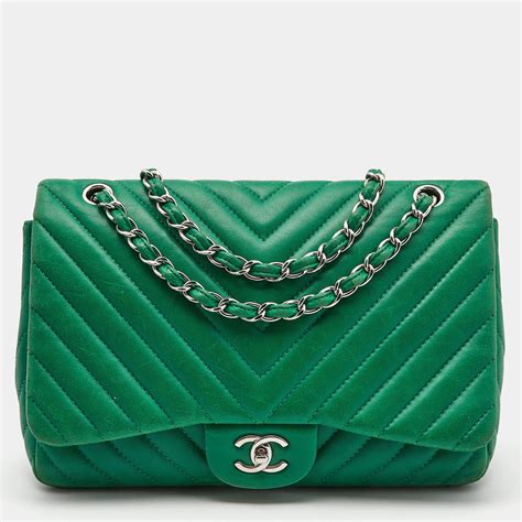 grey chevron chanel bag|Chanel green 17s Chevron.